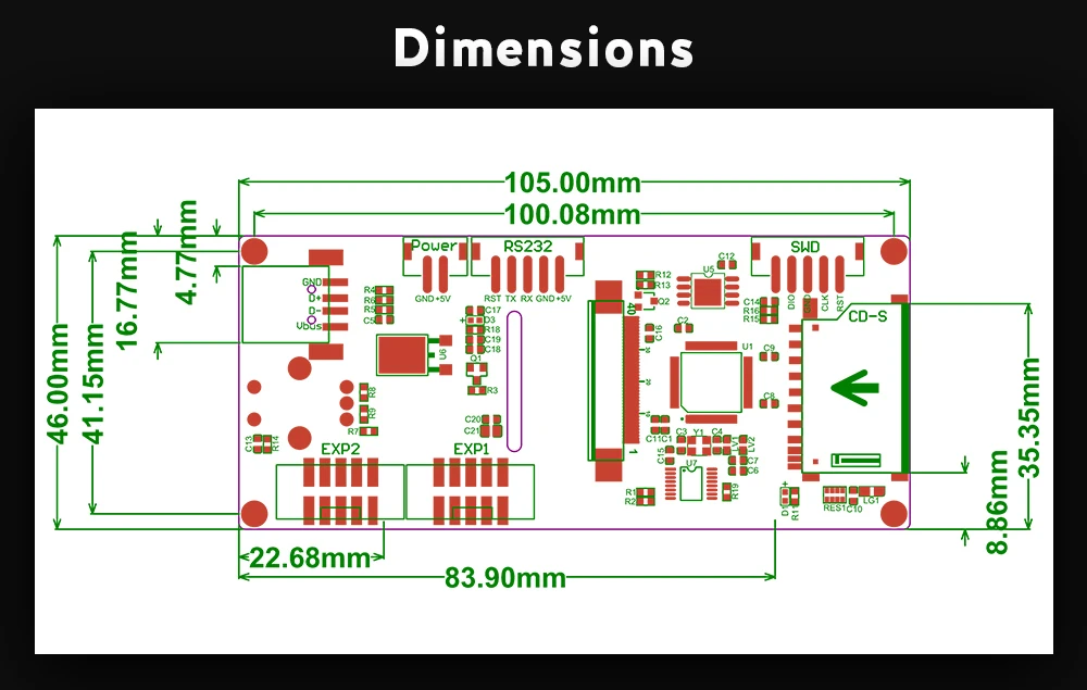 Bigtreetech tela de toque tft24 v1.1, 12864lcd