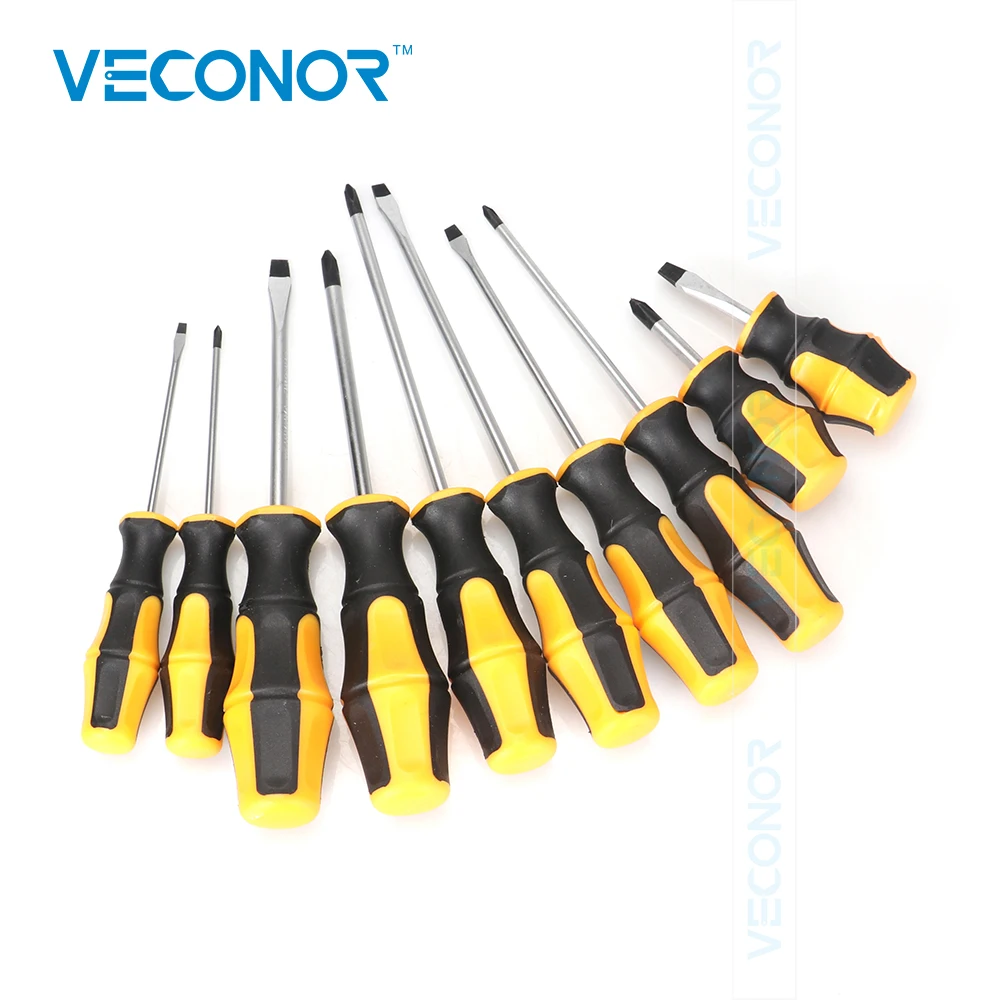 

10 Pieces Screwdriver Set Magnetized Slotted Phillips Screwdriver Home Appliance Repair Hand Tools Set