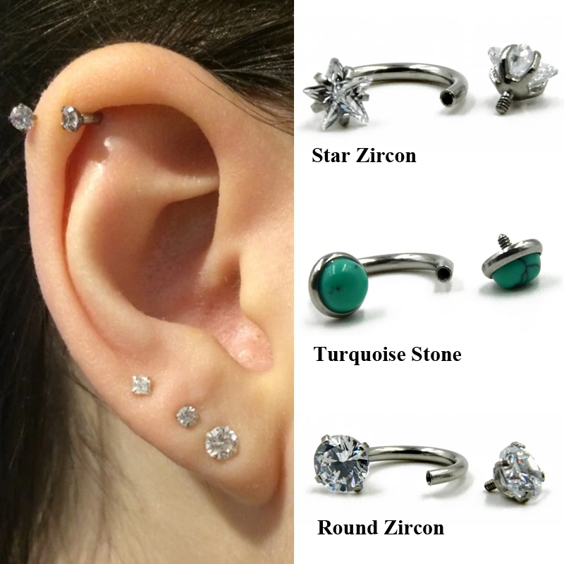 Buy 361L& Zircon Internal Circular Barbell Horseshoe