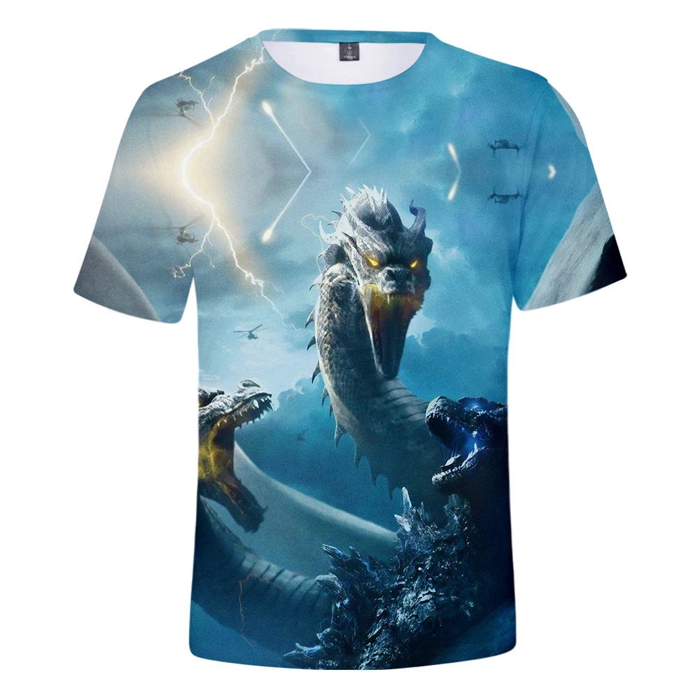 

New Godzilla: King of the Monsters Print American Movie 3D t-shirt Men Women Trendy Print Personality Godzilla 2 Men t shirt
