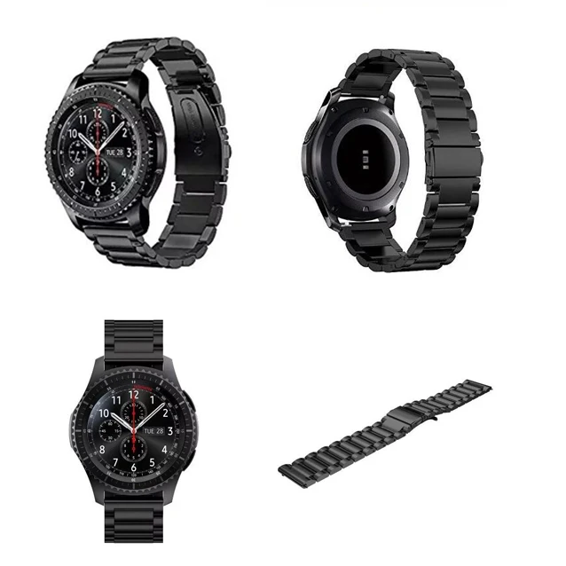 22 мм 20 мм 18 мм для samsung gear sport s2 s3 Frontier Classic galaxy Watch 42 мм 46 мм ремешок из нержавеющей стали huami amazfit bip huawei s1