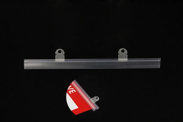 26cm Sign Flag Pole Hook Rail Plastic Poster Hanger Strip Label