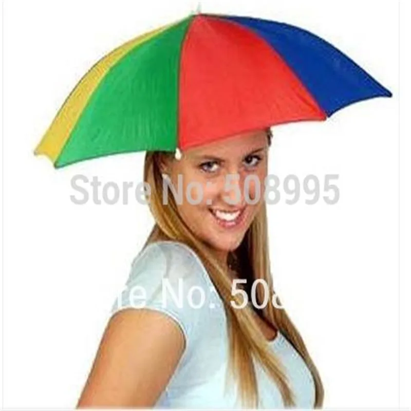 1p Convenient Multifunction Silver Coating Fishing Umbrella Head Hat
