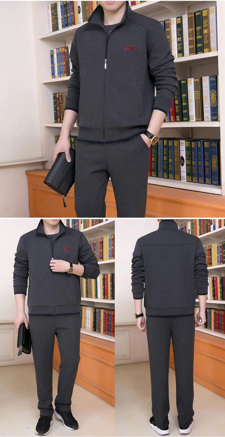 Комплект из трех предметов мужской куртки высокого качества впитывающий костюм мужской пиджак большого размера 5XL мужской повседневный спортивный костюм среднего возраста