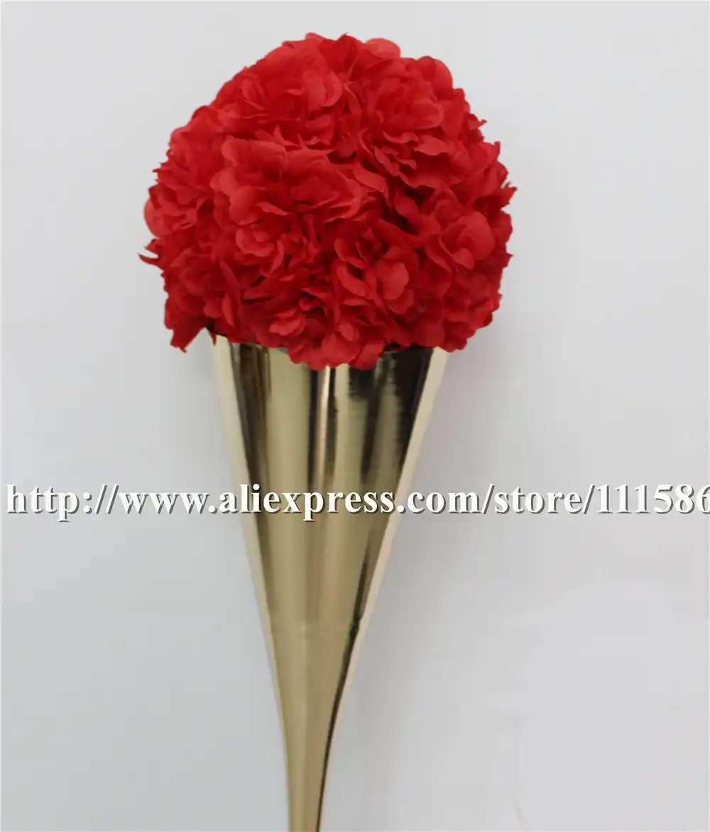 SPR RED 10pcs/лот Свадебный дорожный свинец Искусственный Настольный цветок центр шар
