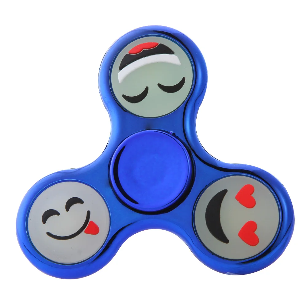 

Luminous Smile Emoji EDC Spinner Fidget Plastic Hand Finger Spinner Glow in the Dark For Autism and ADHD Anti Stress spiner Toy