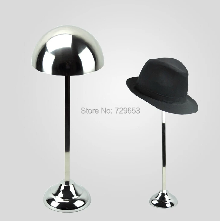 5pcs Stainless Steel Hat Display Stand Mirror Polish Hat Display Holder