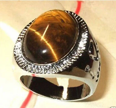 

Jewelry tibet tiger's-eye men's ring size:9# 10# 11#