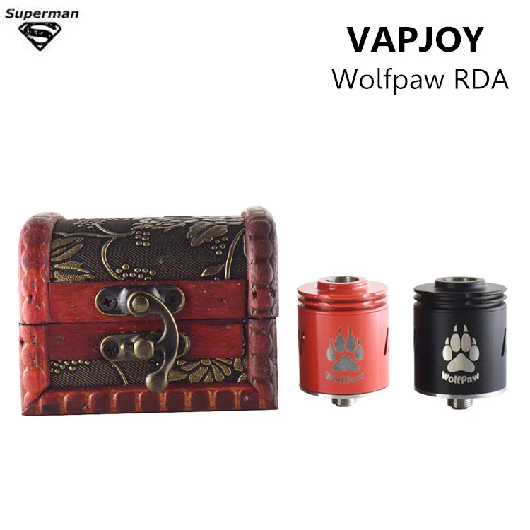 

2017 New arrive VAPJOY Wolfpaw RDA tank atomizer 24mm Diameter 304 Stainless Steel 510 thread Material RDA e cigarette vaporizer