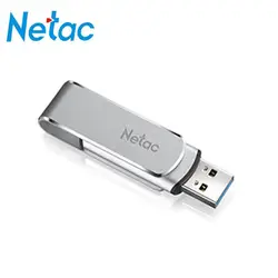 Netac USB Flash Drive флешки animado памяти 128 ГБ флэш-накопитель серебристого металла cle usb 3,0 Флеш накопитель логотип Водонепроницаемый