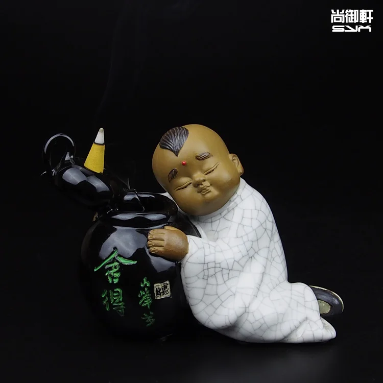 

Shiwan doll boutique master back censer ceramic ornaments Home Furnishing willing to give the gift of Zen creative decoration
