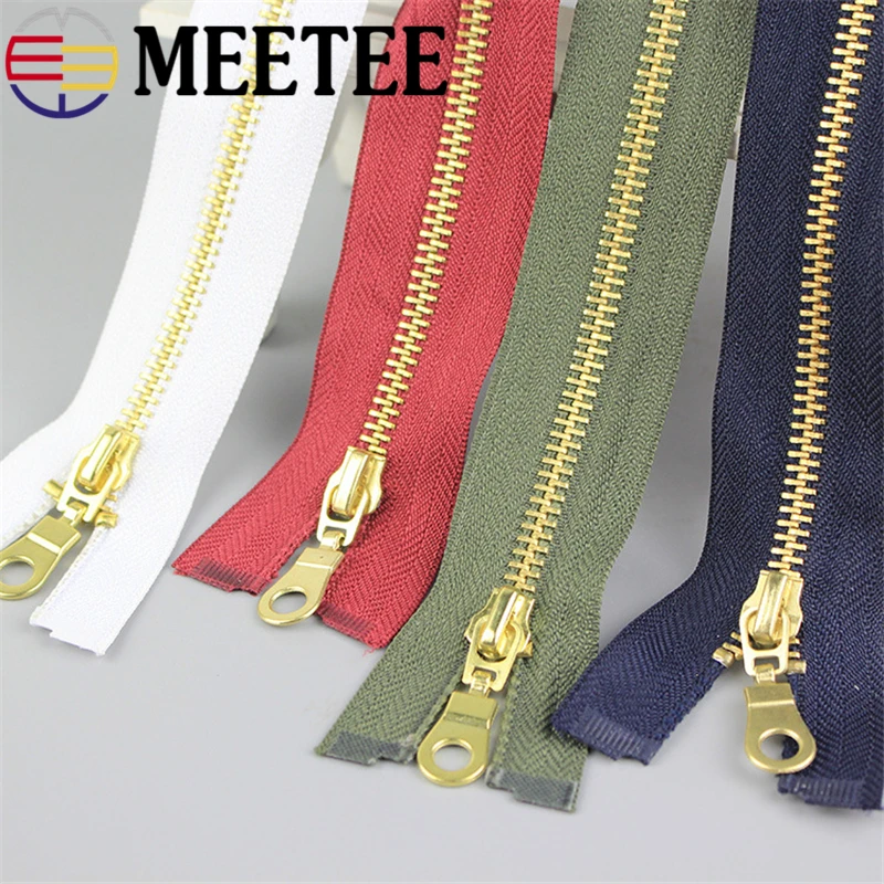 

2pcs Meetee 5# Metal Zipper 70cm 80cm Open End Zip DIY Clothing Accessories Tailor Sewing Tools Jacket Overcoat Garment Zipper