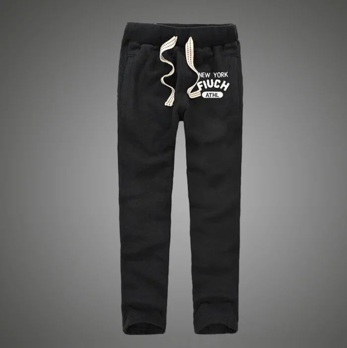 Мужские хлопковые брюки с вышивкой для бега, мужские брюки для активного отдыха, pantalon homme af, размеры от s до XXXL - Цвет: 8226 black
