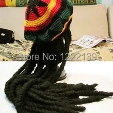 Мода ямайский регги Боб Марли Раста шапочка вязаная шапка с дредами Искусственные парики кос нарядное платье волосы обертывания для Для женщин и для мужчин