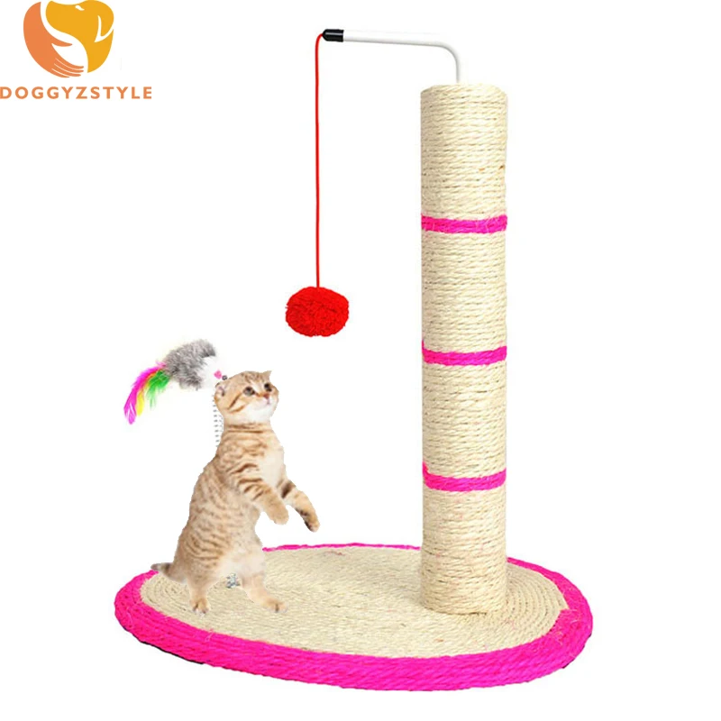 

Sisal Cat Toys Kitten Scratch Board Mat Tree Climbing Frame Column Scratching with Trapped Balls Cat Play Toys DOGGYZSTYLE