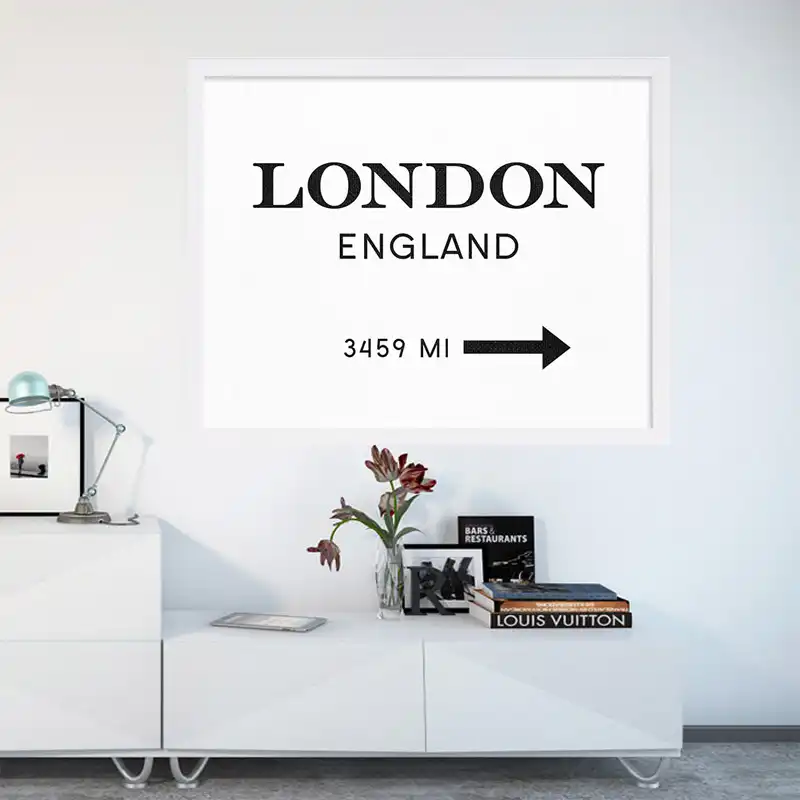 Moderno Londres Inglaterra Impresion Arte Diseno Interior Poster