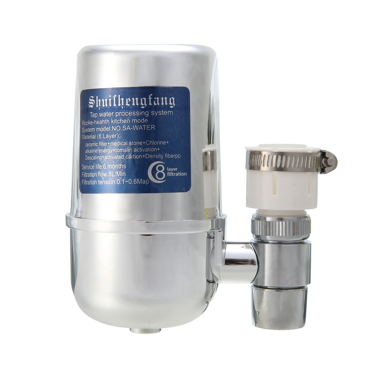 6L Kitchen Tap Water Filter Purifier Household Faucet Ceramic Filter Prefiltration Accessories Contaminant Alkaline Water Filter