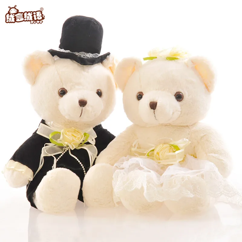 2017 RYRY Stuffed Dolls Couple of Bears Wedding Teddy Bear Wedding Gift