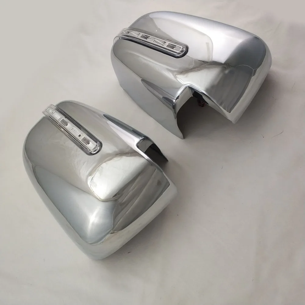 

2016-2017 Chrome Mirror Cover For Mitsubishi L200 Triton Mirror Cover With LED Lights Parts For Mitsubishi Accessories 2pcs
