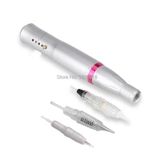 3 цвета профессиональный электрический с крышкой аппарат для татуажа постоянный макияж пистолет для татуажа 5 шт. микро 1RL иглы для бровей/губ