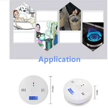 Главная Безопасность СО Угарный газ дым отравления газа Сенсор Высокая чувствительность Предупреждение сигнализации детектор Кухня