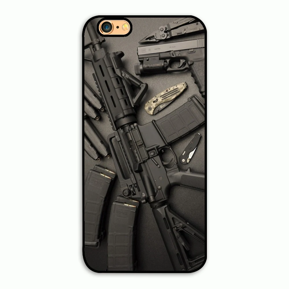 Nice Weapons Rifle Guns fashion cell phone case for iphone 4 4s 5 5s SE