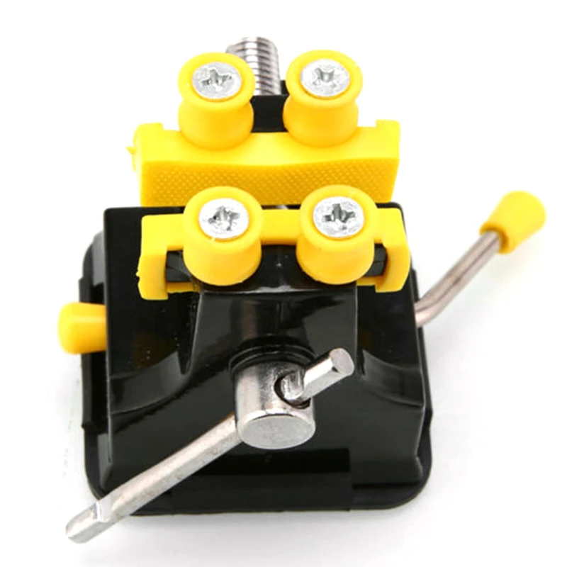 38mm Table Bench Vise clamp Mini Tool Vice Black+Yellow Clamp 360 degree Rubber Alloy Miniature Jewelers Hobby | Инструменты