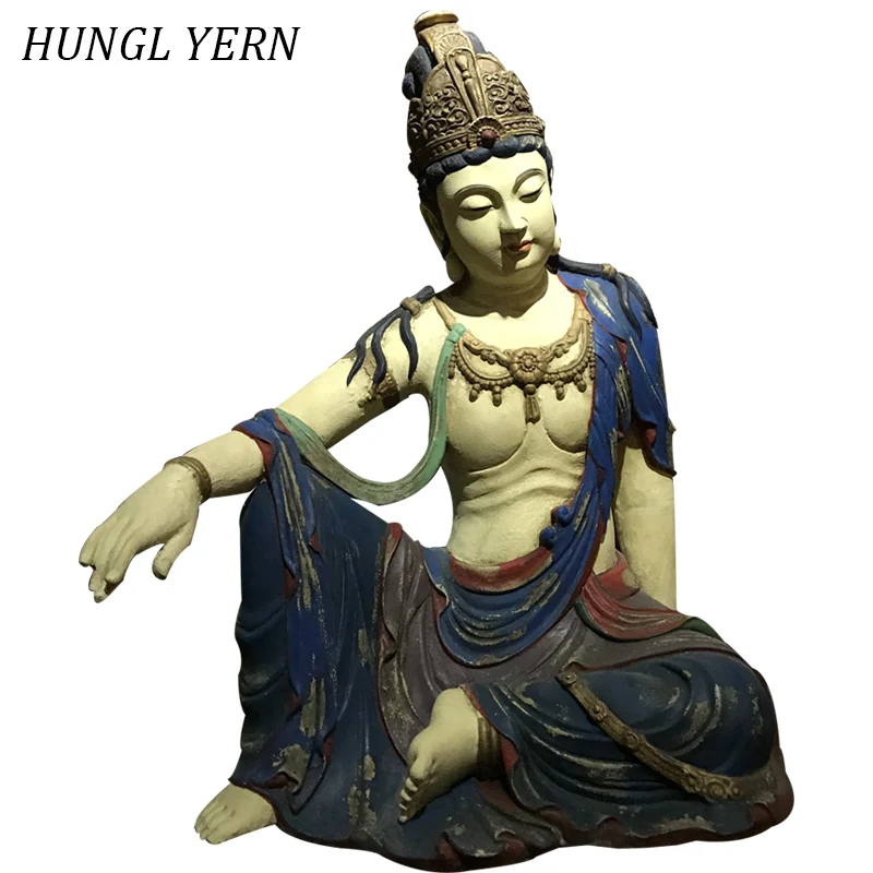 

58cm anciant Guanyin Buddha statue Raw lacquer Statues for decoration Handcraft