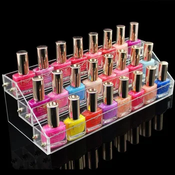 

Makeup Cosmetic 3 Tiers Clear Acrylic Organizer Lipstick Jewelry Display Stand Holder Nail Polish Rack Home Storage