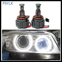 For BMW E92 LED angel eyes LED marker with fan H8 40W Cree LED Headlight halo ring bulb for E87 E82 E92 E93 E70 E71 E61 E90 E63 high quality e92 angel eye 40w for bmw e60 e61 e63 e64 e70 x5 e71 x6 e82 e87 e89 z4 e92 m3 e93 xenon white 6000k led marker