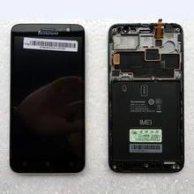 Best Working A806 LCD Touch Screen Digitizer Assembly with Frame For Lenovo A8 A808 A808t Phone Panel Display Replacement
