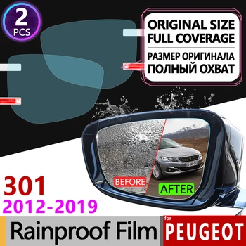 

for Peugeot 301 Full Cover Anti Fog Film Rearview Mirror Rainproof Anti-Fog Accessories 2012 2013 2014 2015 2016 2017 2018 2019