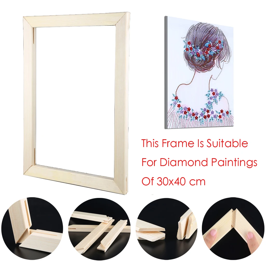 

Diamond Painting Frame Diamond Embroidery Tools Accessory Mosaic Wood Frame for Oil Painting Inner Frame Print Canvas Painting
