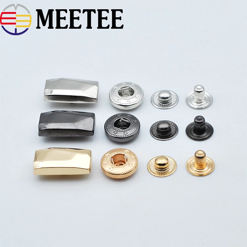

10Set Fashion Metal Snap Buttons Down Coat Decorative Button Sewing Botones Outerwear Overcoat Fasteners Press Stud Buckle