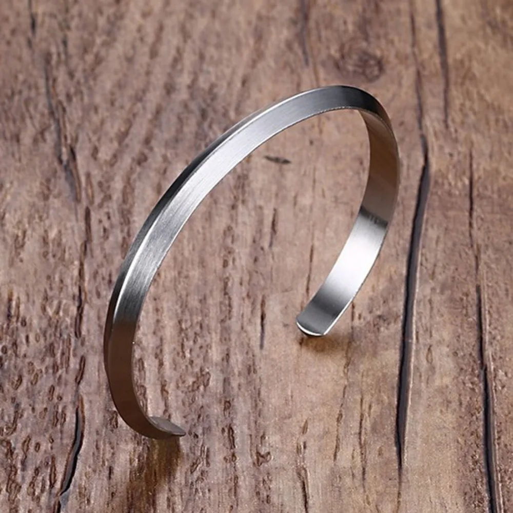 New Women's Jewelry Silver/black/gold Color Stainless Steel Cuff