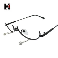 SHAUNA, украшение из кристаллов, ультралегкие, без линз, женские, маленькие, овальные очки, оправа, металлическая, полуоправа, очки для девушек