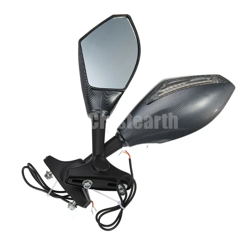 

Carbon LED Integrated Turn Signal Mirrors for Honda CBR 600RR CBR600RR CBR 600 RR 2003-2010 CBR1000RR CBR 1000RR 04 05 06 07