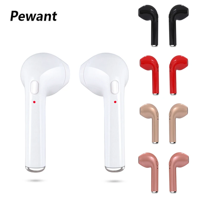 

Pewant i7 TWS Mini Bluetooth Earphone True Wireless Earbuds Stereo Headset Invisible Sports Earphones For iPhone X 7 Plus 6s SE