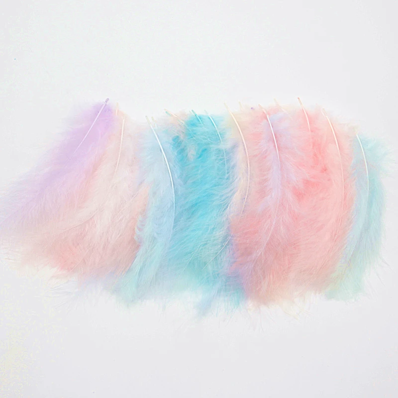 Natural Turkey Feathers Plumes 4-6 Inches10-15cm Multicolor Chicken Marabou Feather DIY Craft Wedding Jewelry Decoration 50pcs