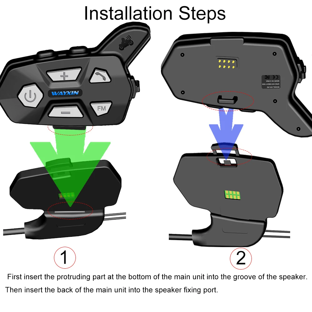 WAYXIN 2 шт Bluetooth домофон 2 Rider FM мотоциклетный Bluetooth шлем домофон 1000 м мото переговорный шлем гарнитуры домофон R5