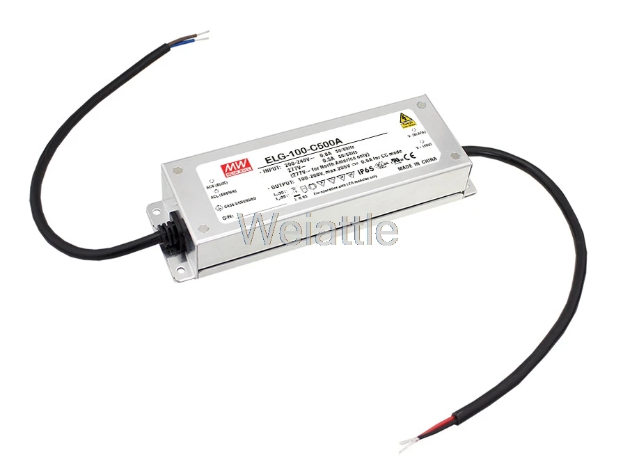 

MEAN WELL original ELG-100-C500B 210V 500mA meanwell ELG-100 210V 100W Single Output LED Driver Power Supply B type