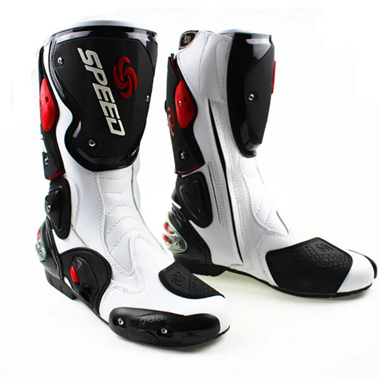 Probiker СКОРОСТЬ мотоботы botas мото rcycles для мужчин botas мотоциклы мопеды крест 40/41/42/43/44/45 - Цвет: white