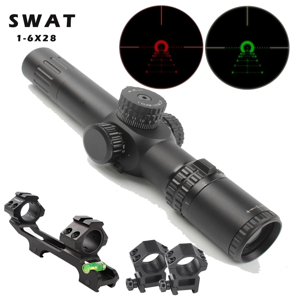 

Swat Special forces anti riflescope 1-6x28 high definition shockproof sight sniper high grade front short hunting airsoft shoot