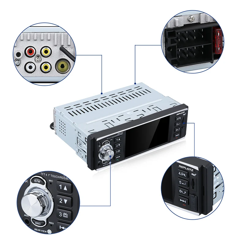 Автомагнитола 4019 1 Din MP5 плеер 4 дюймовый сенсорный экран HD Bluetooth RDS FM AUX USB TF