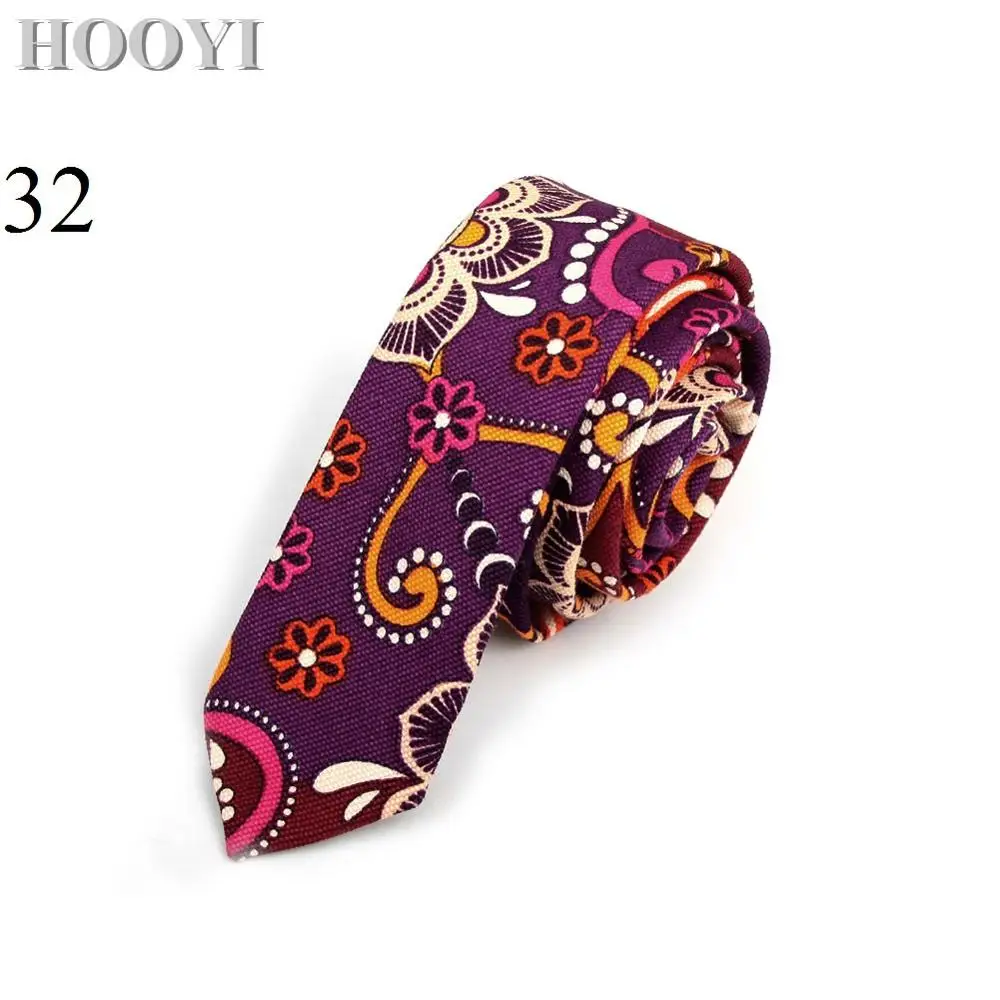 5cmXMM32 HOOYI хлопок цветочные галстуки для мужской галстук Галстук для взрослых Mariage Gravatas Mariage Ascot - Цвет: 5cmXMM32