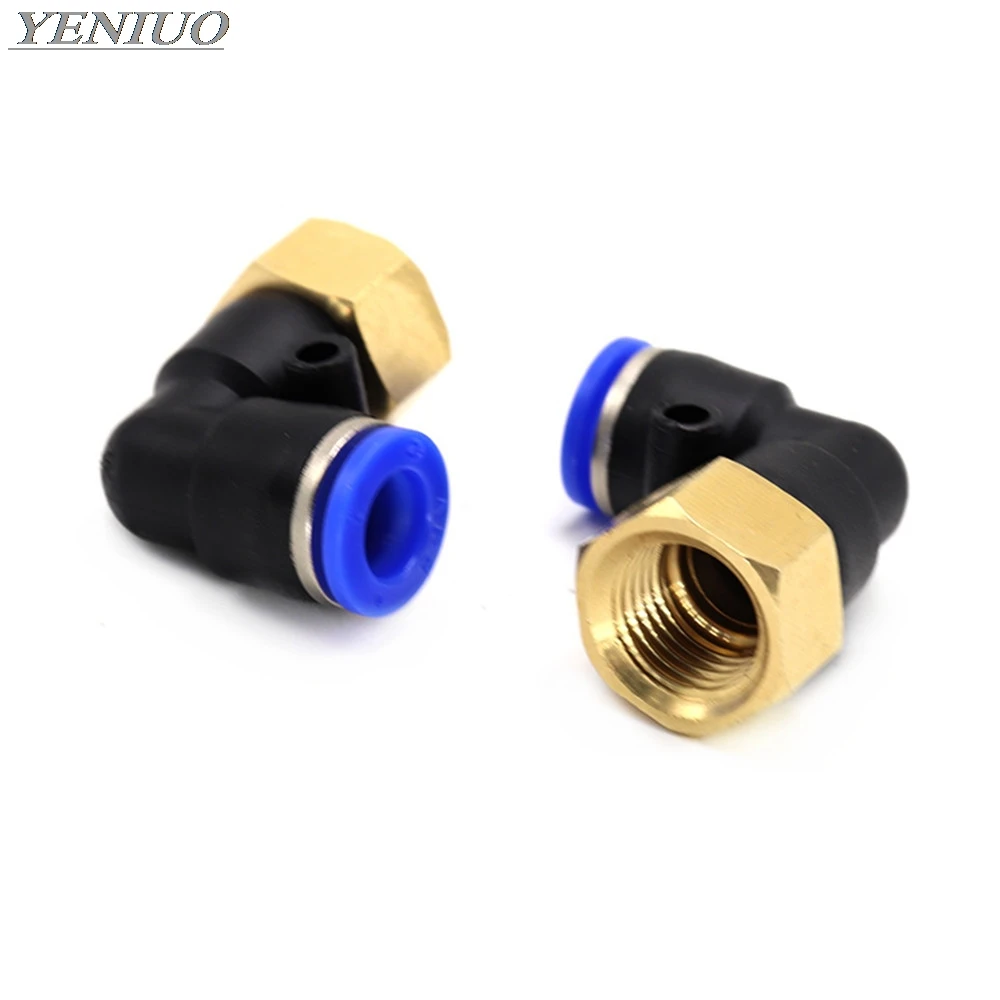 

PLF" Hose OD 4-12mm - Internal Thread M5'' 1/8'' 1/4'' 3/8'' 1/2'' Pneumatic Female Elbow Connector Tube Air Push In Fitting