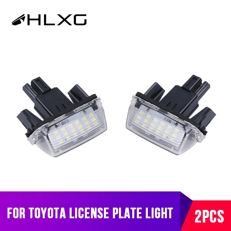 

For Toyota Corolla Camry Yaris Prius Vitz Avensis Canbus LED license plate Lights Number Lamp 12V luces led para auto hlxg DRL