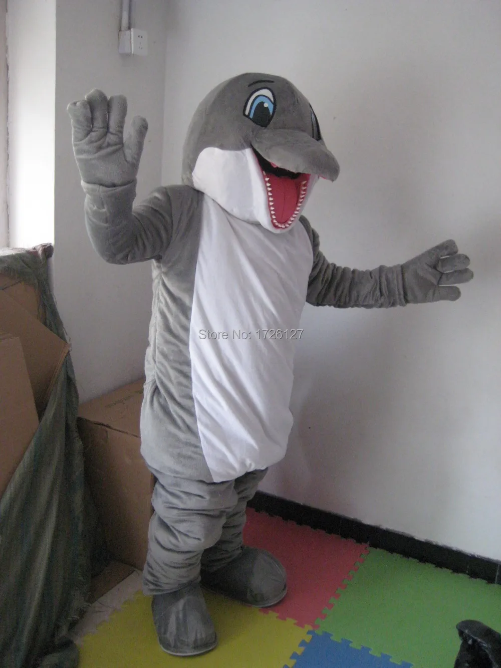 

mascot Grey Clever Dolphin Mascot Costume custom fancy costume anime cosplay mascotte theme fancy dress carnival costume