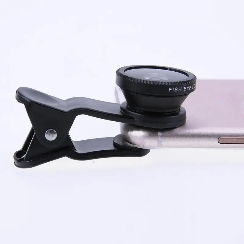 3-в-1 Объективы для телефонов в виде рыбьего глаза+ Широкий формат+ макро-клипса для объектива камеры объектив Kit Телефон Камера Крышка для samsung Huawei телефоны
