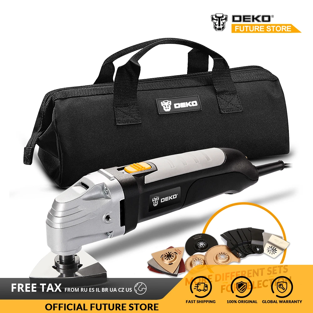 

DEKO GJ177 110V/220V Electric Multifunction Oscillating Tool Kit Multi-Tool 300W Power Tool Variable Speed Electric Trimmer